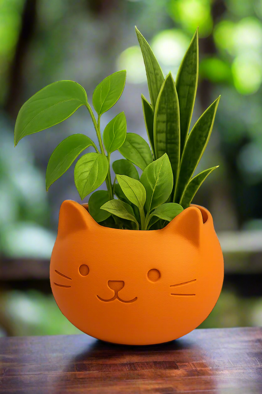 Build Your Own Cat Pot - Mini Orange