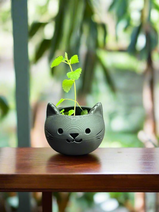 Build Your Own Cat Pot - Mini Charcoal Grey